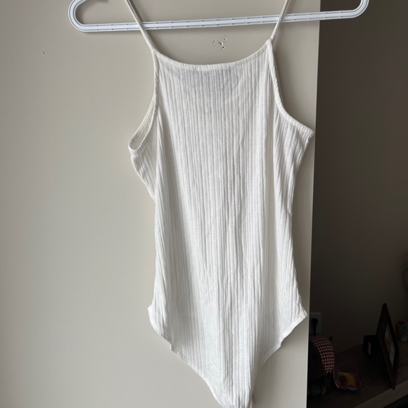 Forever 21 White Lace-Up Women's Bodysuit Medium - Picture 3 of 3